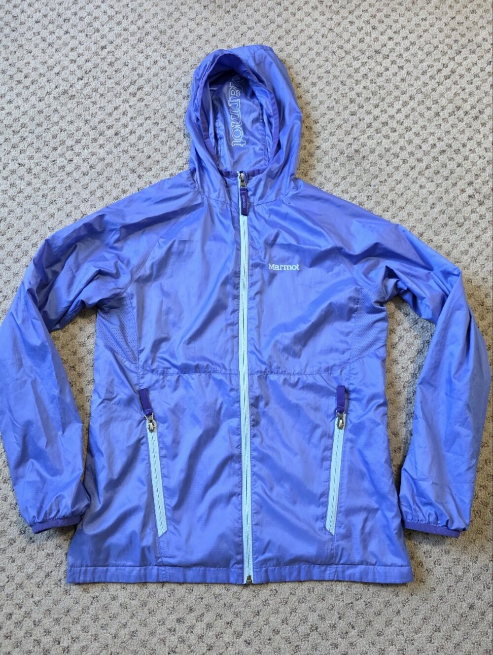 Marmot Girls' Purple Hooded Fleece Lined Lightweight Jacket